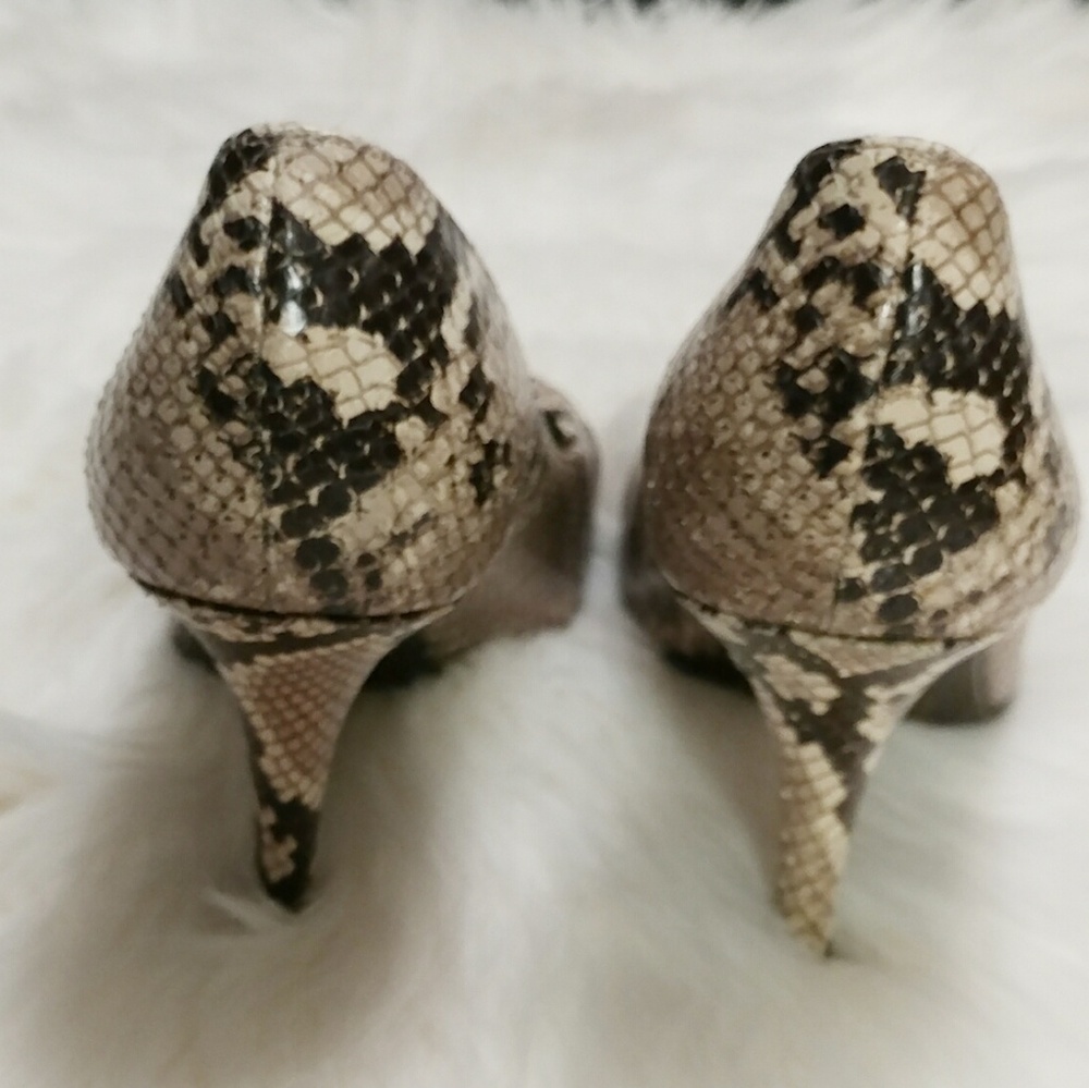 Stuart Weitzman Snakeskin Peep Toes - image 5